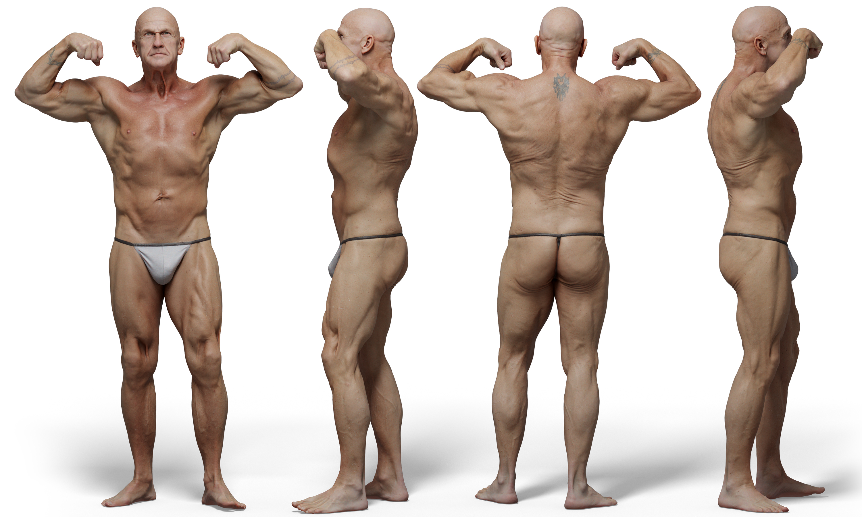 3D male body model download